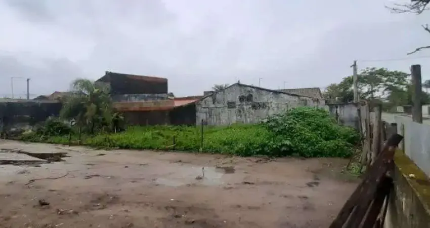 Terreno lado praia à 200 metros do mar, em rua pavimentada,  no jardim das palmeiras