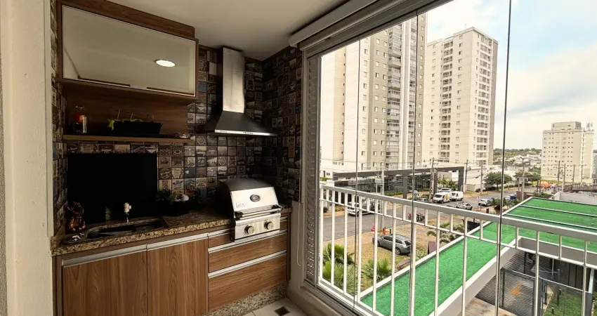 Apartamento semi-mobiliado condomínio horizonte campolim com varanda