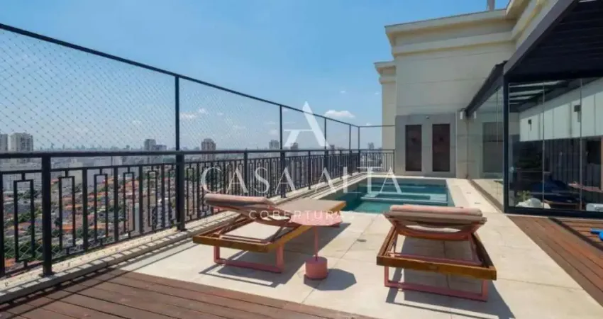 Cobertura duplex com 500 m², sendo: 4 dormitórios (4 suítes) e 5 vagas der garagem.