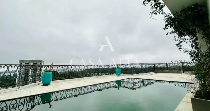 Cobertura duplex em alto da boa vista com 560m² sendo: 4 dormitórios (4 suítes) e 4 vagas de garagem.