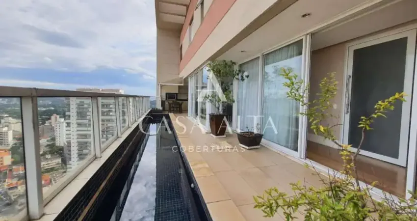 Cobertura duplex no alto da lapa com 419m² a.u. sendo: 4 dormitórios (4 suítes) e 5 vagas de garagem.