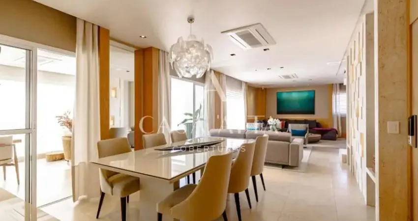 Cobertura duplex no campo belo com 280 m², 3 dormitórios (3 suítes) e 4 vagas de garagem.