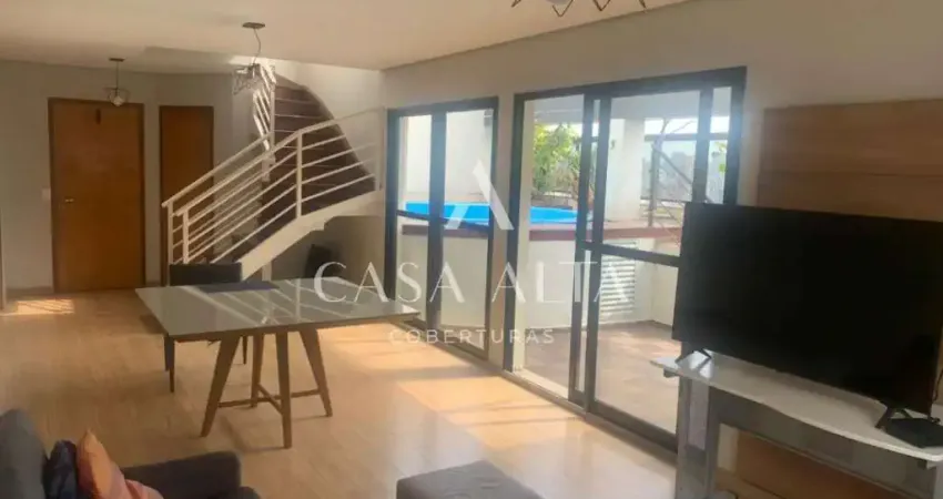 Cobertura duplex na chácara sto. antônio com 181 m² a.u. sendo: 3 dormitórios (1 suíte) e 4 vagas de garagem + depósito privativo.