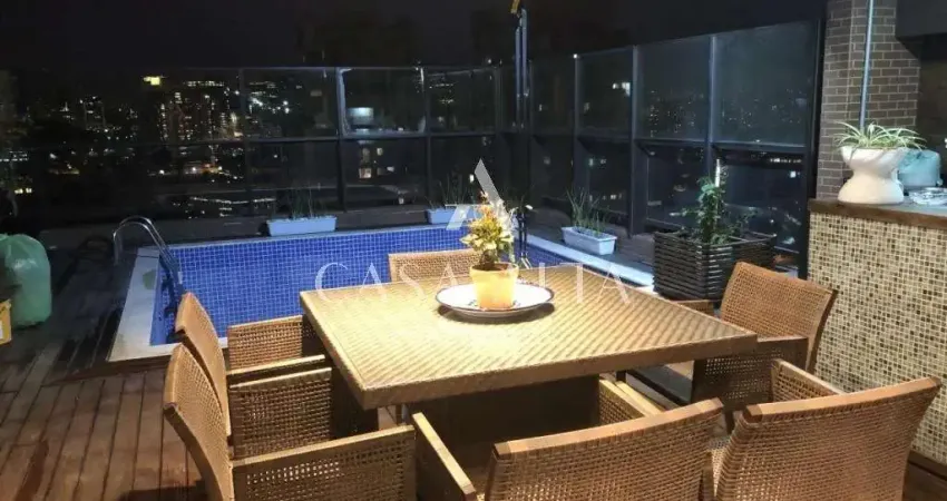 Cobertura duplex na granja julieta 410 m² a.u. sendo:  3 suítes e 6 vagas de garagem + depósito.