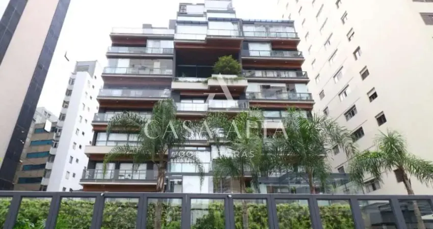 Cobertura duplex no itaim bibi com 162,76 m² sendo: 2 suítes, 3 vagas e depósito privativo.