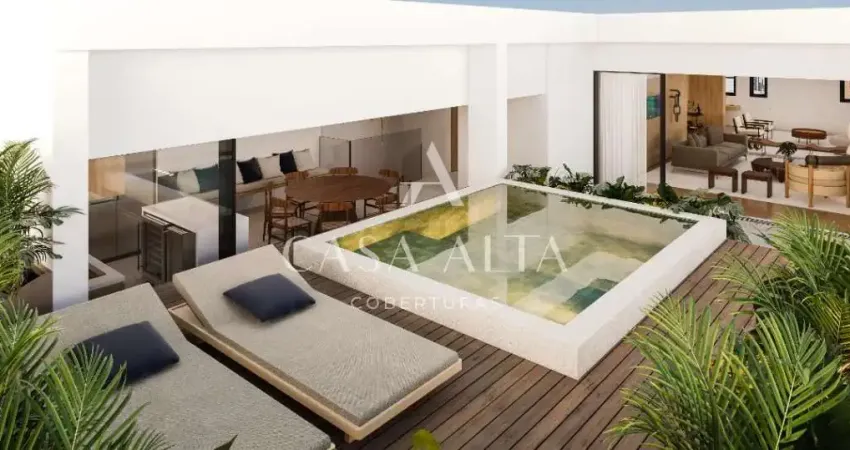 Cobertura duplex paradisíaca com 377 m², 3 ou 4 quartos sendo 3 ou 4 suítes à venda no bairro jardim américa.