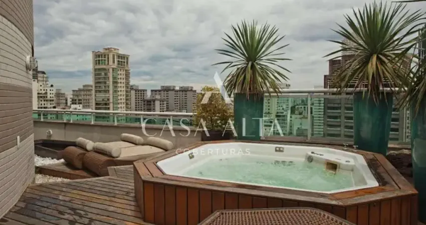 Cobertura triplex no jardim paulistano com 390 m² a.u. sendo: 4 dormitórios (4 suítes) e 6 vagas .