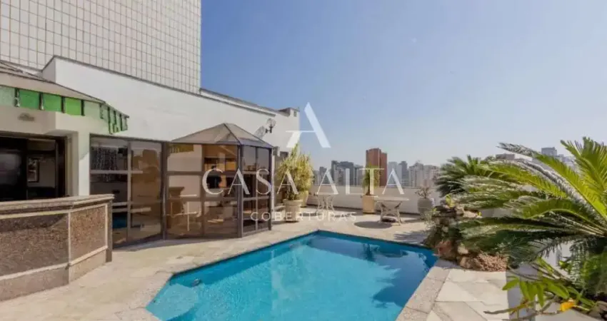 Cobertura duplex em moema com 472 m² a.u. sendo: 3 dormitórios (3 suítes) e 7 vagas de garagem.
