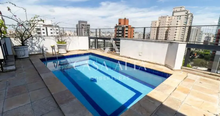 Cobertura duplex em moema com 305 m² a.u. sendo: 4 dormitórios (2 suítes) e 4 vagas de garagem.