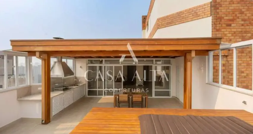 Cobertura duplex no morumbi com 488 m² a.u. sendo: 4 dormitórios (4 suítes) e 4 vagas de garagem