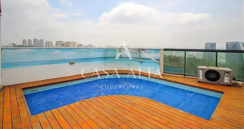 Cobertura duplex no panamby com 305 m² sendo: 4 dormitórios (2 suítes) e 4 vagas de garagem.