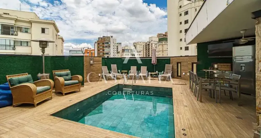Cobertura duplex em perdizes com 420 m² a.u. sendo: 4 dormitórios (4 suítes) e 4 vagas de garagem + depósito privativo.