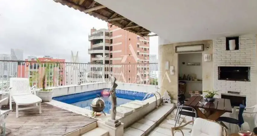 Cobertura triplex no real parque com 367 m² a.u. sendo: 4 suítes e 3 vagas de garagem.