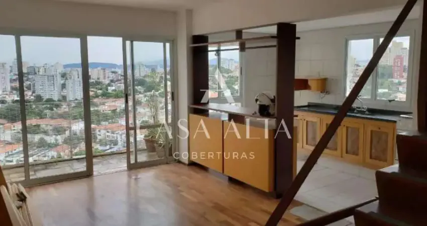 Cobertura na vila madalena com 160 m² sendo 2 dormitórios (2 suítes) e 2 vagas de garagem.