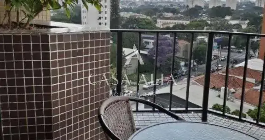 Lindo apartamento no campo belo com 160m² de a.u., no 7º andar com 3 suítes, 3 vagas.