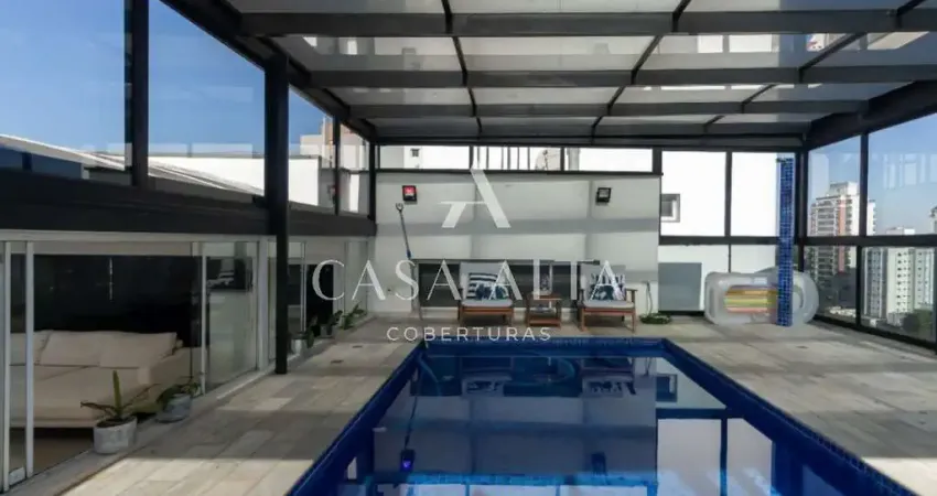 Cobertura duplex no campo belo com 594 m² a.u. sendo: 4 dormitórios (3 suítes) e 4 vagas de garagem