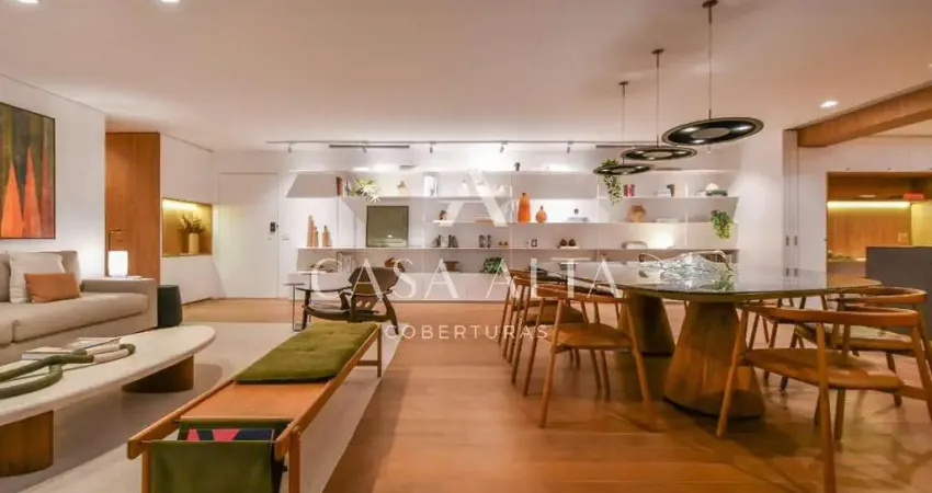 Apartamento no brooklin com 213m² a.u. sendo: 3 dormitórios (3 suítes) e 3 vagas de garagem.