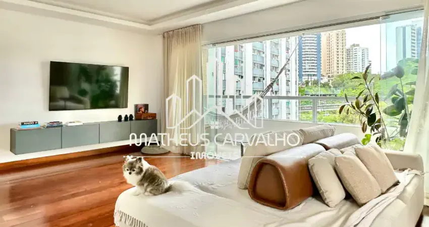 Apto alto padrão com 180m² | 3/4 + suíte com closet + dependência | mobiliado | nascente