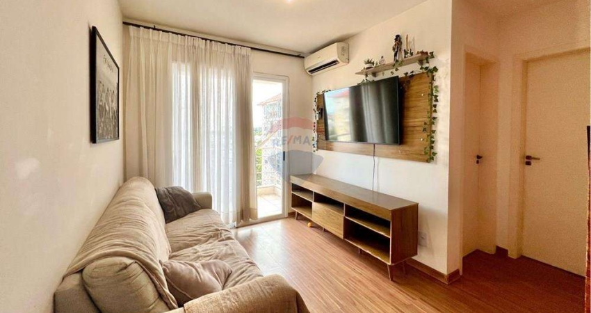 Apartamento á venda, semi mobiliado, 55 m², com 2 dormitórios, sacada com churrasqueira, Condomínio Jardim Baviera - Bairro Igara Canoas