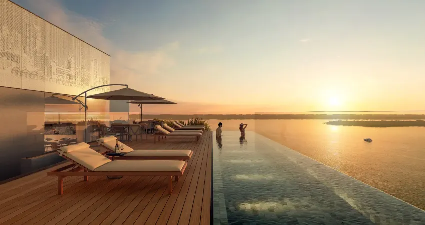 Lofts 24m² de frente pro guaiba ora studios do cais no centro histórico