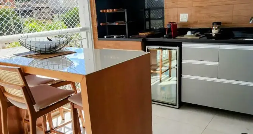 Lindo apartamento mobiliado varanda gourmet condominio +60 itens de lazer