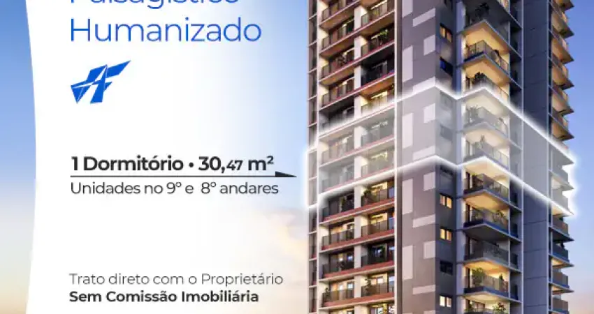 1 dormitório 30,47m² vizinho de muro do shopping frei caneca