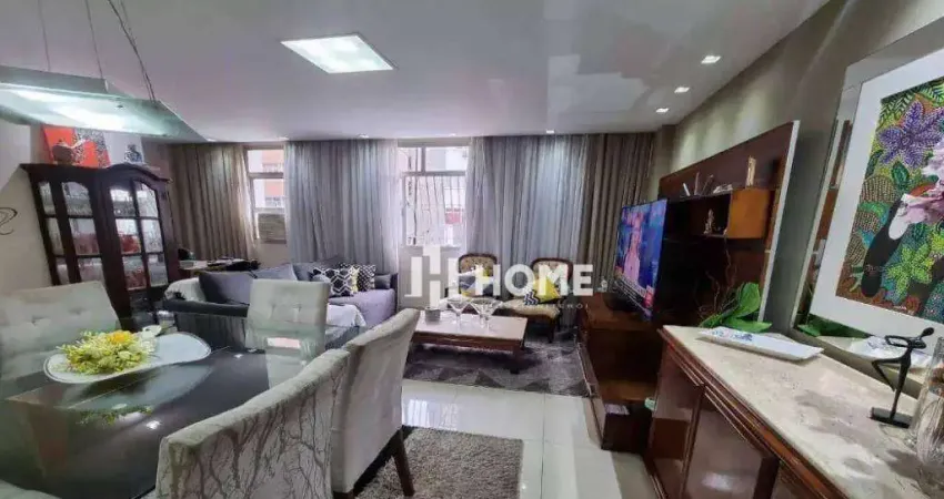 Apto quadra da praia, 155mts, e quartos, 2 suítes, reformado, 1 vaga!