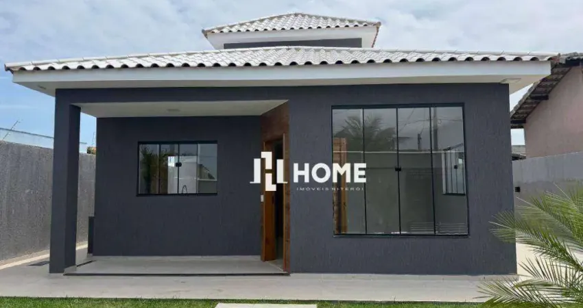 Linda casa com 3 dormitórios à venda, sendo 1 suíte, 96 m² por r$ 600.000 - jardim atlântico central - maricá/rj