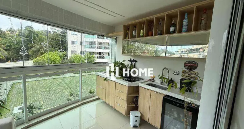 Lindo apartamento com 2 dormitórios à venda, sendo 1 suíte e quarto de serviço revertido, 90 m² por r$ 980.000 - camboinhas - niterói/rj