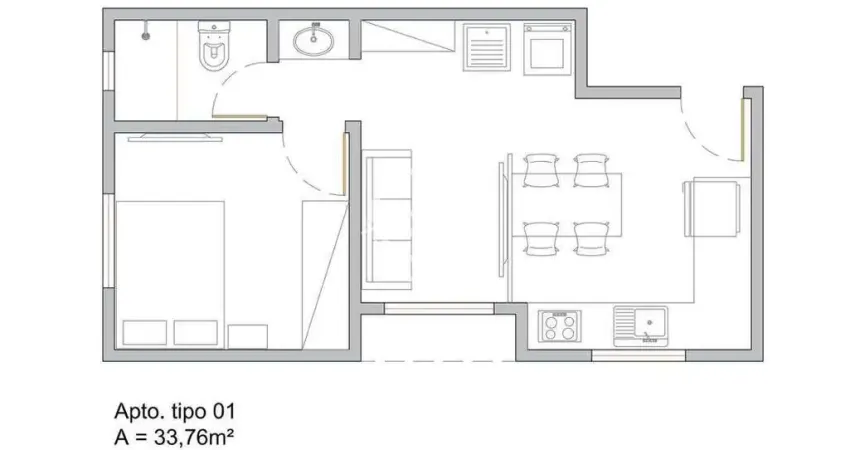 Apartamento com 1 quarto à venda na Rua José Vendelino Regis, 100, Santa Terezinha, Brusque