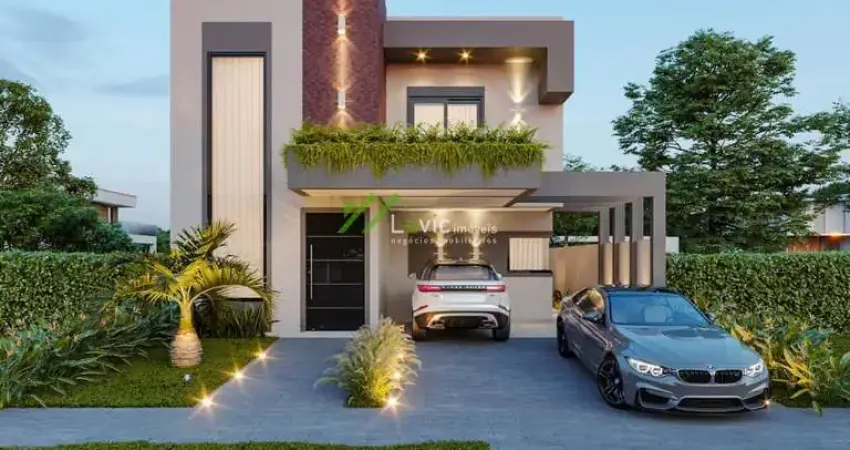 Sobrado em condomínio para venda em ponta grossa, cará-cará, 4 dormitórios, 2 suítes, 3 banheiros, 2 vagas