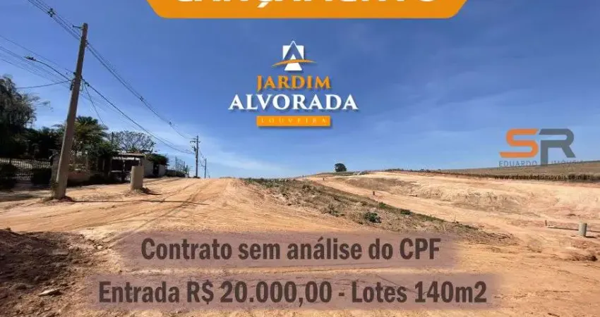 Loteamento em louveira - entrada r$ 20 mil - financiamento sem burocracia.