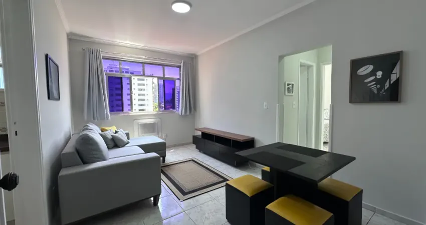 Apartamento 1 dormitório mobiliado - bairro gonzaga - vaga demarcada