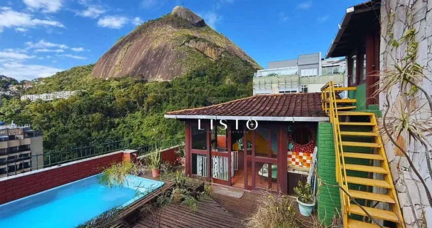 Cobertura com 3 dormitórios à venda, 126 m² por r$ 3.000.000,00 - lagoa - rio de janeiro/rj