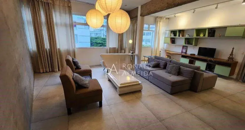 Apartamento com 3 dormitórios à venda, 130 m² por r$ 1.800.000,00 - ipanema - rio de janeiro/rj