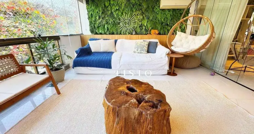 Apartamento reformado com 3 dormitórios à venda, 134 m² por r$ 2.000.000 - barra da tijuca - rio de janeiro/rj