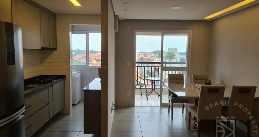 Apartamento de 63m²com 2 dormitórios com suíte e sacada no bosque dos ipês