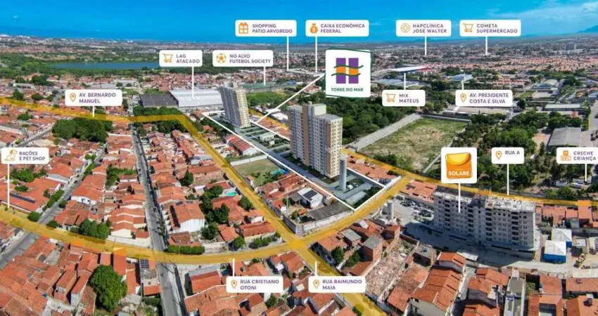 Apartamento 2 quartos para venda em fortaleza, mondubim, 2 dormitórios, 1 banheiro, 1 vaga