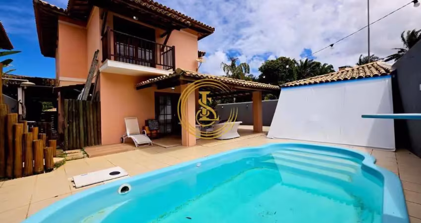 Casa em condomínio para locação em lauro de freitas, vilas do atlântico, 4 dormitórios, 2 suítes, 4 banheiros, 2 vagas