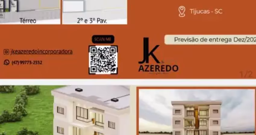 Apartamento térreo, 2 quartos,  bairro joaia - tijucas. entrega em favereiro de 2026. ótima localização. aceitamos veiculo e parcelamento.