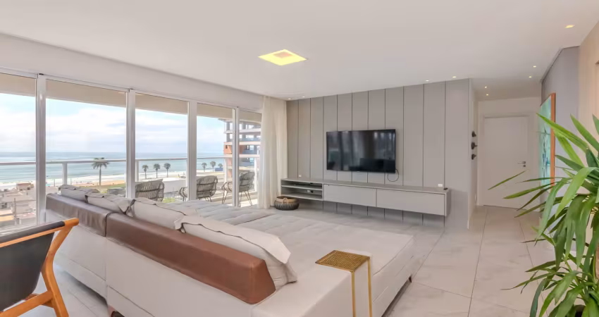 Apartamento diferenciado no brava arts - 04 quartos - 03 suítes e 03 vagas de garagem - finamente mobiliado e decorado com vista mar - próximo  ao mar na praia brava - itajaí