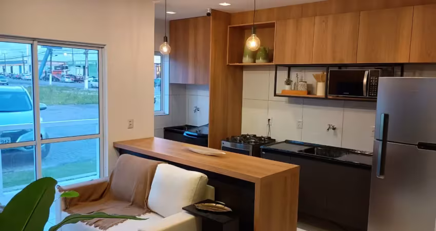 Apartamentos com 2 quartos e varanda a 500m do shopping, hospitais e ufal