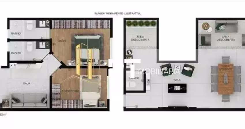 Apartamento à venda em divinópolis, manoel valinhas, com 2 quartos, 61m²