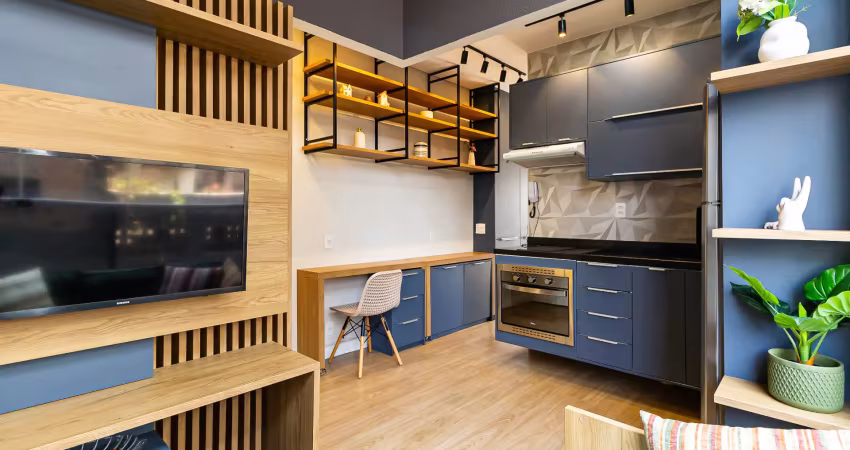 Studio em pinheiros aconchegante e completo de 30m² à venda.