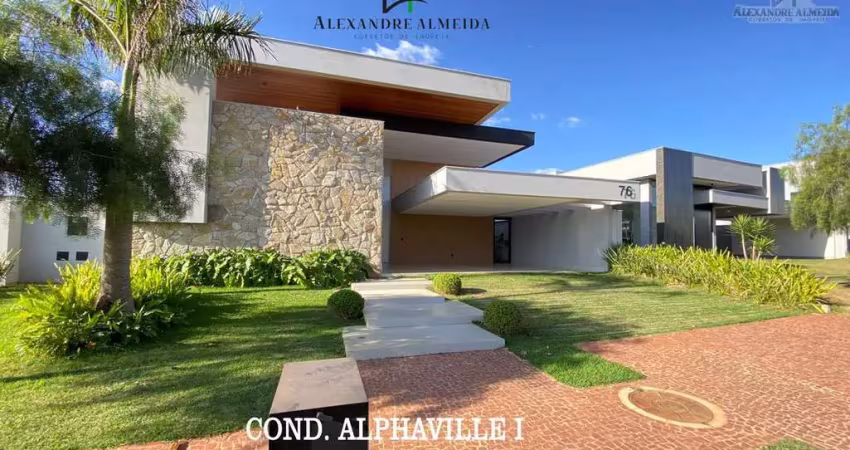 Magnífica casa térrea localizada no condomínio alphaville 1 em uberlândia!!!