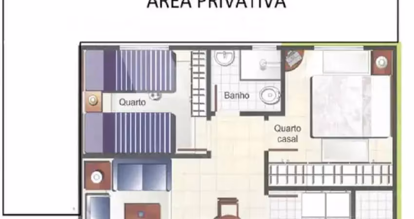 Apartamento com 2 quartos à venda na Rua Caldas da Rainha, São Francisco, Belo Horizonte