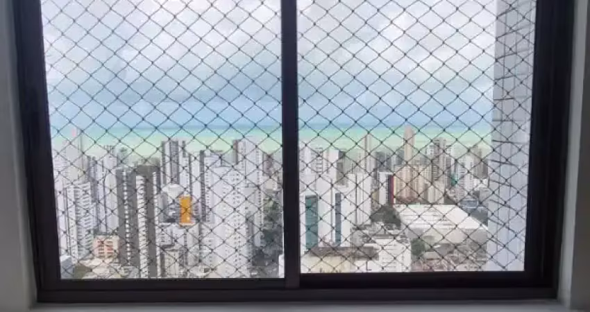 Apartamento vista mar andar alto 2 quartos mobiliado em boa viagem