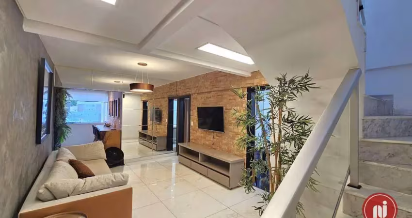 Cobertura com 3 dormitórios para alugar, 185 m² por r$ 9.398,00/mês - buritis - belo horizonte/mg