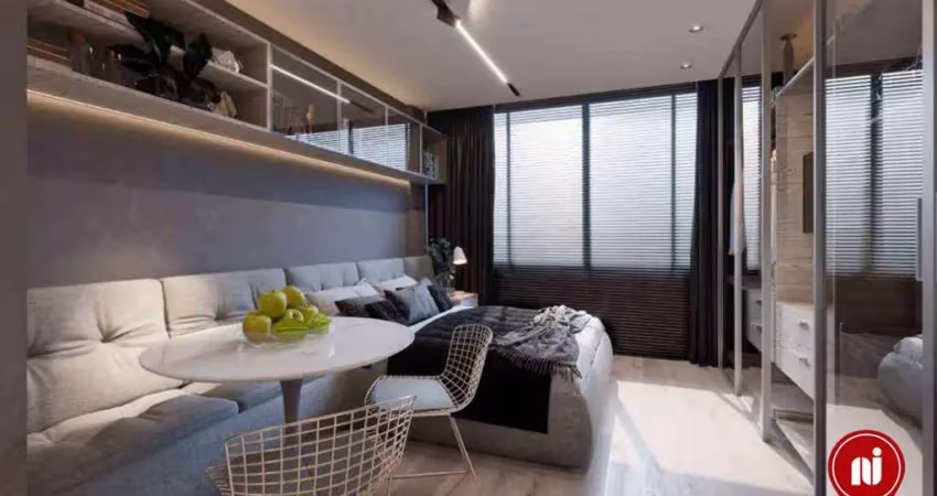Flat com 1 dormitório à venda, 28 m² por r$ 335.000,00 - buritis - belo horizonte/mg