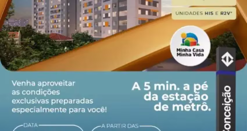 Lançamento studios e apartamentos a 5 min do metrô conceição